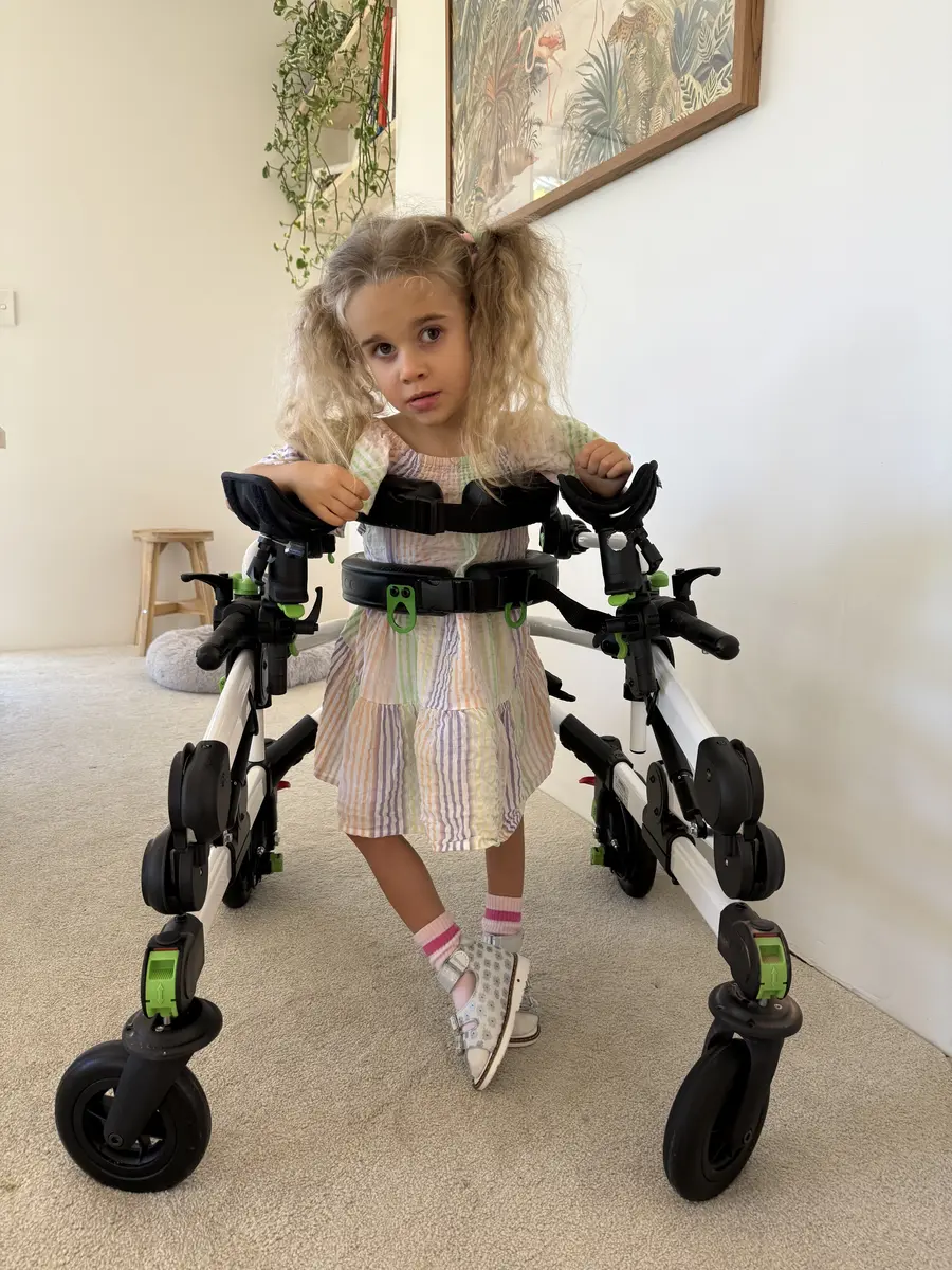 Adeline, a young Australian child with CDKL5 deficiency disorder